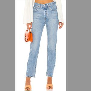 Levi's High Waist 501 Straight Jeans